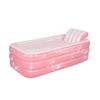 Bañera Inflable para Baño de Adultos Pvc Cremallera Masaje Baño Adulto Plegable Respaldo en Forma de S Piscina de Baño Hogar