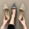 Zapatos Planos de Príncipe de Gales para Mujer 2026 Nuevo Estilo Mocasines Elegantes y Versátiles de Punta Inspirados en Chanel para Combinar con Vestidos