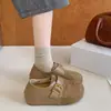 Zapatos versátiles para mujer estilo Birkenstock de gamuza retro, con aumento de altura interno, de suela blanda, tipo patchwork para primavera y otoño, nuevo diseño de corte profundo 2026