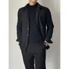 Camisa de primavera y otoño para hombre, de manga larga, a rayas, estilo dos piezas falsas, versátil, estilo coreano, business casual, ligera, madura, simple