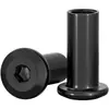 Tuerca de seguridad de acero inoxidable 304 negra, cabeza plana biselada, hexágono interior, para muebles, utilizada para unir contrachapado, tamaños MM2M3M4