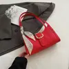Bolsa de Axila Feminina Transfronteiriça Novo Estilo Simples e Elegante, Bolsa de Ombro Versátil e Moderna para o Dia a Dia, Bolsa de Mão Retrô com Lenço de Seda