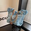 Bolso Tote de Lona Niche de Moda 2023 para Mujer, de Alta Gama, Sense, Gran Capacidad, para Desplazamiento, con Borlas, Bolso de Hombro Portátil