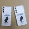 Funda de TPU anticaída con airbag de cuatro esquinas para Samsung M55 5G, con orificios finos, transparente y protectora de TPU.