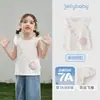 Camiseta de Manga Volante para Niña 2026 Verano Nuevo Estilo Infantil Estampada Manga Corta Delgada Transpirable Ropa Top para Bebé