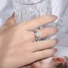Anillo con Moissanita Redonda de 3 Quilates y 9.0 mm de Yuntong Jewelry para Mujer, Anillo de Compromiso Versátil para Apilar, Moda Estilo Francés