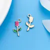 YukuRose Rojo Dibujo Animado Goteo de Aceite Colgante de 30 Piezas Aleación de Zinc Pulsera Hecha a Mano DIY Accesorios para Equipaje