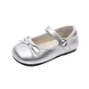 Zapatos de Princesa Estilo Británico para Niñas Zapatos de Cuero con Velcro Cómodos Antideslizantes Suela Suave Bailarinas Planas Zapatos para Bebé y Niño Pequeño