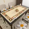 Mantel Individual para Mesa de Café y Mesa de Comedor, Lavable, Impermeable, Resistente al Aceite, Textura de Cuero de PVC, Resistente al Calor, Estilo Bohemio de Lujo Ligero Europeo y Americano