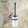 FLG Rana Cobre Completo Estilo Europeo Juego de Colgantes para Baño Bronce Negro Porcelana Azul y Blanca Toallero de Baño Barra para Toallas Portarrollos de Papel Higiénico