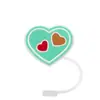 Amor Transfronterizo Dibujos Animados Tapa de Pajita de Silicona Cubierta Antipolvo Vaso Personalizado para Té con Leche Cubierta para Pajita de San Valentín Tapa Antipolvo en Stock
