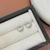 Pendientes Huecos de Lujo Ligero Estilo Francés con Microincrustaciones de Circonita para Mujer, Pendientes Minimalistas Elegantes de Nicho, Accesorios de Oreja Versátiles de Moda y Alta Gama