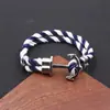 Uma Variedade de Pulseiras de Casal, Fabricantes Europeus e Americanos, Estilo Âncora Náutica em Couro, Pulseiras Masculinas Trançadas Vintage, Estudantes