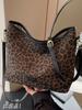 Bolso Cubo Casual de Moda Retro para Mujer Otoño 2025 Nuevo de Gran Capacidad Estampado de Leopardo Bolso de Hombro Bolso de Axila de Aspecto Elegante