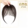 Peluca de Flequillo para Mujer con Alto Volumen en la Parte Superior de la Cabeza, Cabello Humano Real Completo, Raíz Natural Adelante, Flequillo Falso