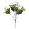 Ramo pequeño de flores artificiales de 5 tenedores y 10 cabezas de cerezo de primavera, de seda, para bodas, hoteles, hogar, sala de estar, adornos, decoración, foto