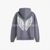 2026 Ropa Cruzada Europea y Americana Aliexpress Primavera y Otoño Estampado de Alas Sudadera con Capucha Holgada Moda al por Mayor Comercio Exterior Pullover Sudadera para Mujer