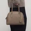 Bolsa Feminina de Couro Genuíno de Alta Qualidade, Feita Sob Medida, Artesanal Pura, Luxo Leve, Bolsa Boston Portátil, Bolsa de Bowling de Grande Capacidade