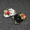 Mini monedero de lona para mujer, bolsa de monedas de tela, estampado de estilo étnico famoso, monedero pequeño para niños, venta al por mayor