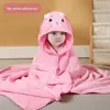 Toalha de Banho com Capuz Infantil, Poncho Roupão de Banho para Bebê, Toalha de Banho para Recém-Nascido, Manta Grossa Macia Infantil Cartoon Fofa