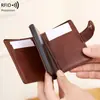 Porta-Cartão de Alumínio Liga de Alumínio RFID Retro Europeu e Americano Anti-Roubo Carteira com Múltiplos Slots para Cartão Porta-Cartão de Crédito de Negócios em Fibra de Carbono Carteira