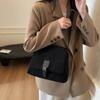 Bolso de hombro de comercio exterior para mujer, estilo retro, popular, cruzado, de gran capacidad, combinable, informal, para uso diario.