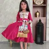 2026 Novo Estilo Vestido Longo para Meninas Vestido de Performance Vestido de Florista Bordado Infantil Vestido Elegante para Menina