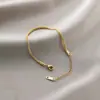 Jin Hui não desbota pulseira de aço titânio hot cross-border feminina trevo de cinco folhas diamante estilo ins personalidade 18K banho a vácuo
