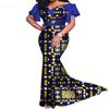 1 Pieza Vestido Étnico Africano para Mujer Vestido Largo Algodón Ankara Vestido Largo WY7965