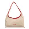 Bolso grande de lona para mujer, para uso diario, nuevo, casual, versátil, color de contraste, bolso de hombro, moda, simple, bolso de axila