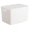 Caixa de armazenamento de plástico cesta de armazenamento de artigos diversos para mesa com tampa caixa caixa de armazenamento de frutas brinquedos temperos caixa de armazenamento para guarda-roupa