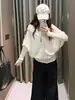 Cárdigan de Punto con Capucha y Mangas Murciélago Estilo Coreano para Mujer Colección Otoño 2026 Diseño de Cremallera Sentido de Diseño Nicho Versátil Sudadera Abrigo