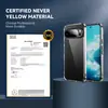 Capa de telefone Google para Amazon, capa transparente de PC, anti-amarelamento, anti-queda, com botões de metal, adequada para capa de telefone Pixel 11