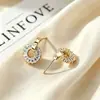 Pendientes Redondos Huecos de Moda Versátil Exquisitos Yanbai Transfronterizos Diseño Simple Aro Elegante Pendientes para Mujer para el Trayecto