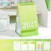 Nuevo calendario de escritorio con diseño degradado Nai Fu 2027 de Wengu, calendario de escritorio para estudiantes y planificación de oficina