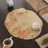 Tapete de Chá Zen Chinês Mesa de Chá Tapete Absorvente Bandeira Especial de Mesa para Cerimônia do Chá Tapete Drenante para Xícara de Chá Porta-copos Bolha Seca Acessórios para Conjunto de Chá