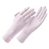 Nuevos Guantes de Protección Solar para Mujer Seda de Hielo Ciclismo Delgados Antideslizantes Transpirables Exposición Anti-UV Dedos Guantes de Conducción de Verano