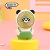 Ventilador de mão pequeno portátil fofo de desenho animado mini ventilador portátil com carregamento USB ventilador elétrico para estudantes crianças atacado