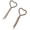 Brincos de amor de borla de zircão popular moda verão strass brincos acessórios europeus e americanos brincos