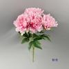 Simulación de 5 cabezas de ramo de flores de peonía, flor falsa de peonía rica, decoración de auditorio de boda, arco de flores, accesorios de flores para que la novia sostenga