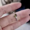 Anillo abierto de circonita para mujer, nuevo estilo ins, sensación de alta gama, diseño de nicho, lujo ligero, anillo abierto ajustable
