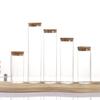 Botella Tubo de Vidrio Transparente de Alto Borosilicato de Boca Recta con un Diámetro de 47 mm, Adecuada para Té de Flores, Cordyceps, Tapón de Corcho, Botella de los Deseos, Botella de Deriva