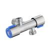 Válvula angular de acero inoxidable de tres vías, una entrada y dos salidas, válvula 304, una entrada y dos salidas, con interruptor doble, separador de agua para inodoro de doble salida.