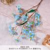 Flores Azuis Estrela Simuladas Buquê Falso Flor de Casamento Flor Artificial de Seda de Alta Qualidade Enfeites Prontos Flor Decorativa para Sala de Estar Venda por Atacado