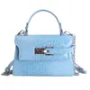 Bolso Pequeño de Alta Gama con Patrón de Cocodrilo para Mujer 2026 Nueva Moda Bolso Cruzado Versátil Bolso de Mano Cuadrado Pequeño Súper Popular Exquisito
