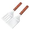 Ferramentas de cozinha Pá de fritura de aço inoxidável com cabo de madeira anti-escaldante Pá de cozinha multiuso resistente a altas temperaturas resistente ao desgaste Pá de bife frito de peixe frito