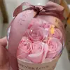 Moneda Grande de Oro Puro 999 Flor de Rosa Caja de Regalo para Regalos de Cumpleaños, Diosa, Regalos del Día de la Madre