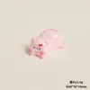 Resina tridimensional fofo fofo fofo fofo porquinho rosa porco gordo fofo acessórios de joias diy ornamentos pequenos criativos para mesa e carro