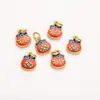 Fuerte retención de color arena dorada accesorios joyería diy oro antiguo cloisonné azul ardiente colgante de la fortuna pulsera pulsera colgante pequeño