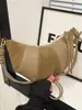 Bolsa Pequena Feminina 2024 Outono Nova Moda Retrô Crossbody Bolsa Chifre Versátil Patchwork Ombro Único Feminina Bolsa Bolinho